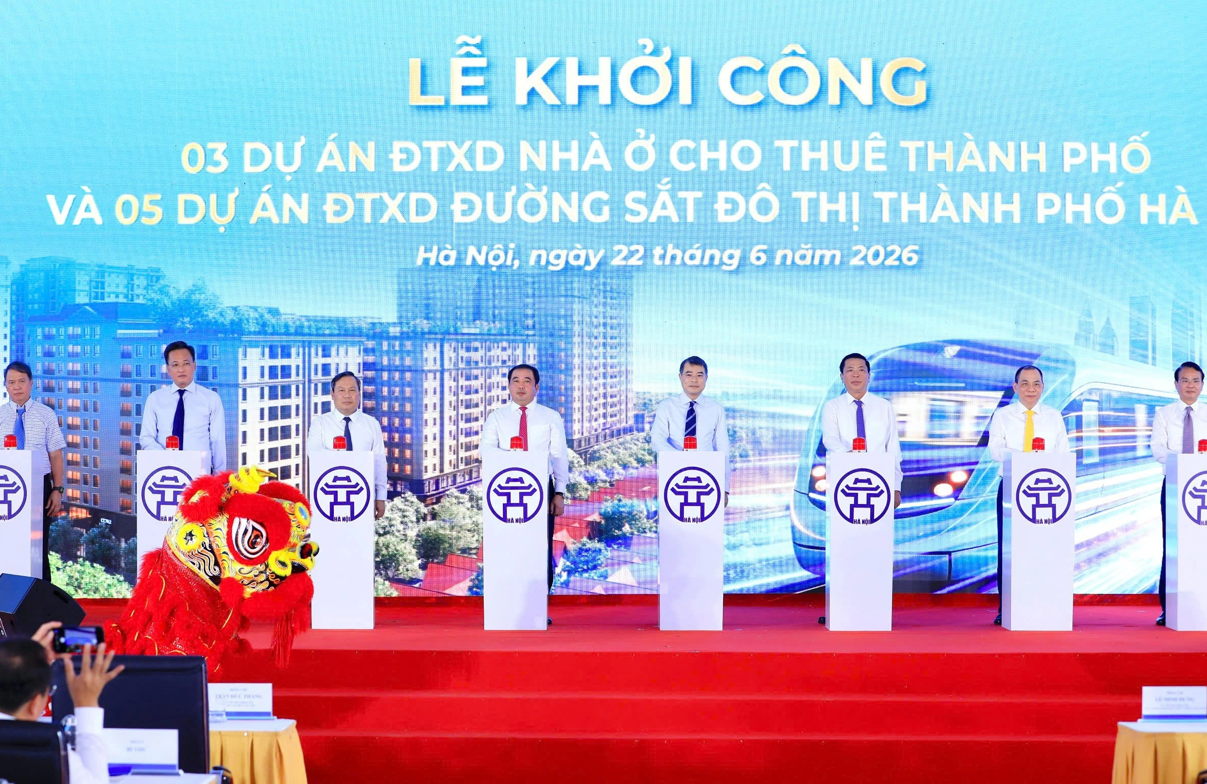 HÔM NAY NGÀY 22/06, HÀ NỘI KHỞI CÔNG ĐỒNG LOẠT 5 TUYẾN METRO VÀ 3 DỰ ÁN NHÀ Ở